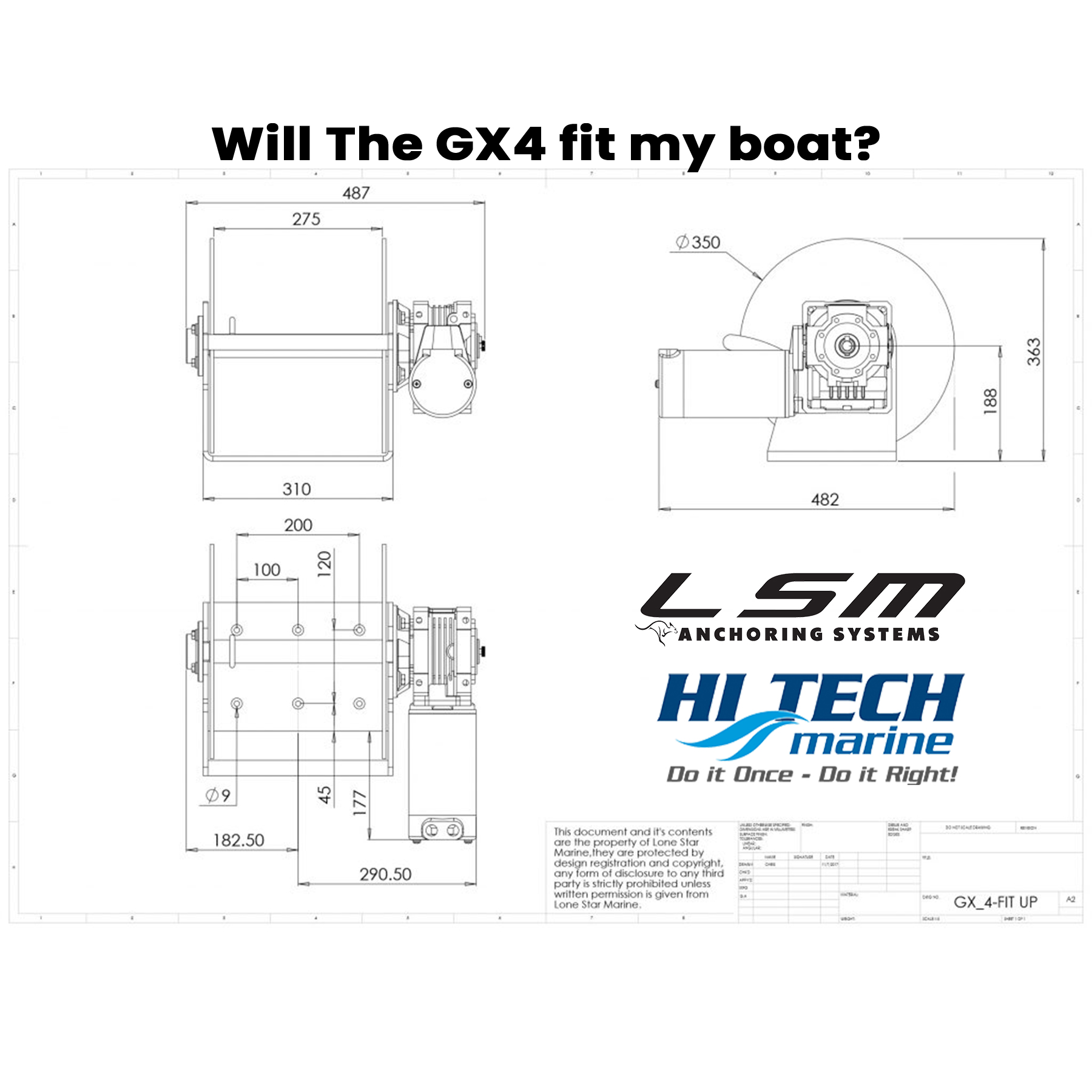 Will The Lonestar Marine GX 4 Drum anchor winch Fit my boat